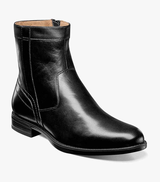FLORSHEIM MIDTOWN PLAIN ZIP BOOT BLACK
