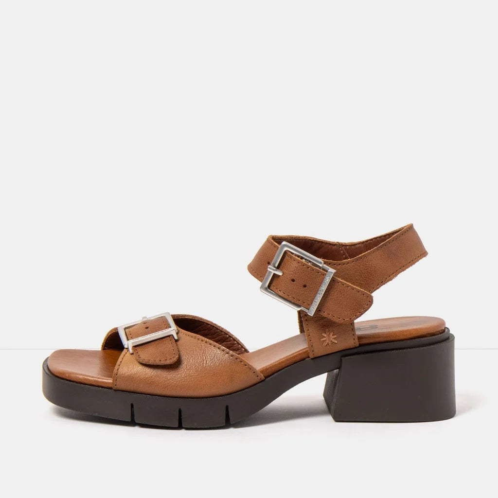 ART VARSOVIA-BROWN BUCKLE SANDALS - Shoe Market NYC