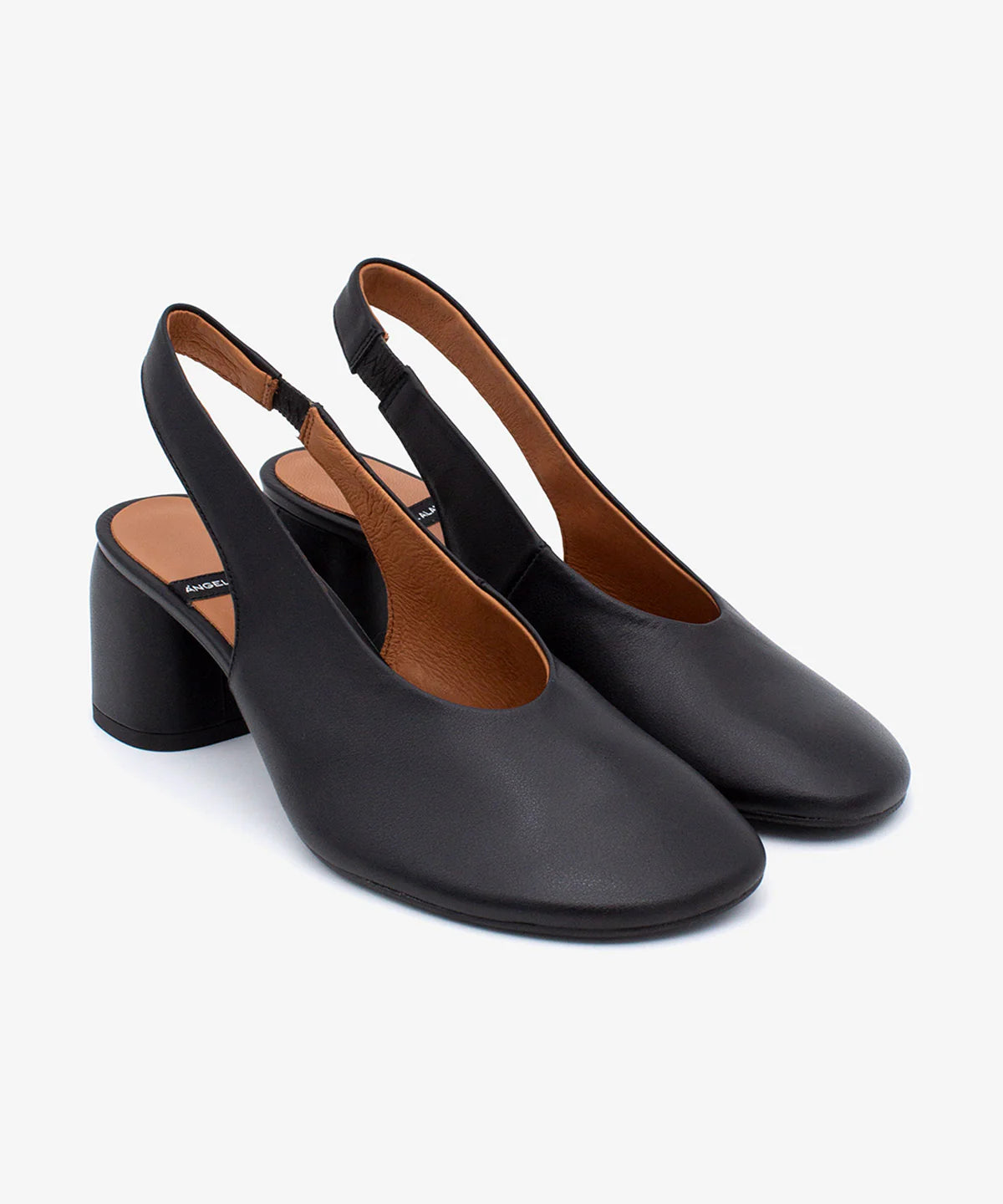 ANGEL ALACRON BEIRA SLING HEEL IN BLACK