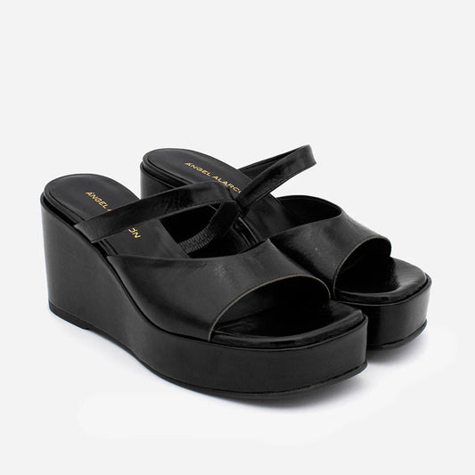 ANGEL ALACRON NICOLETTA WEDGE IN BLACK