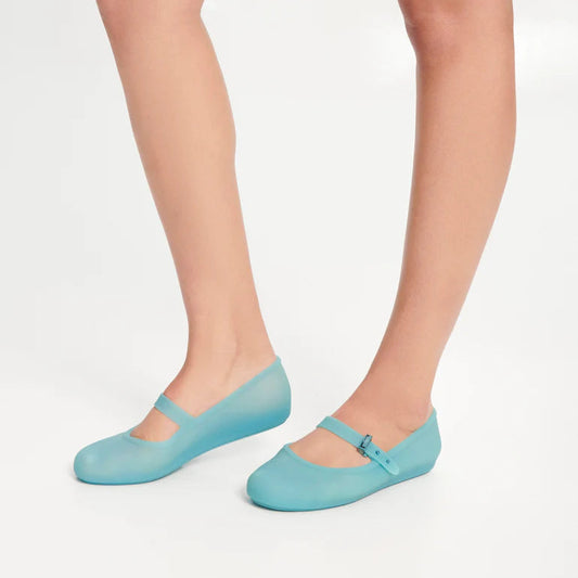 MELISSA SOFT BALLERINA FLATS IN MILKY BLUE
