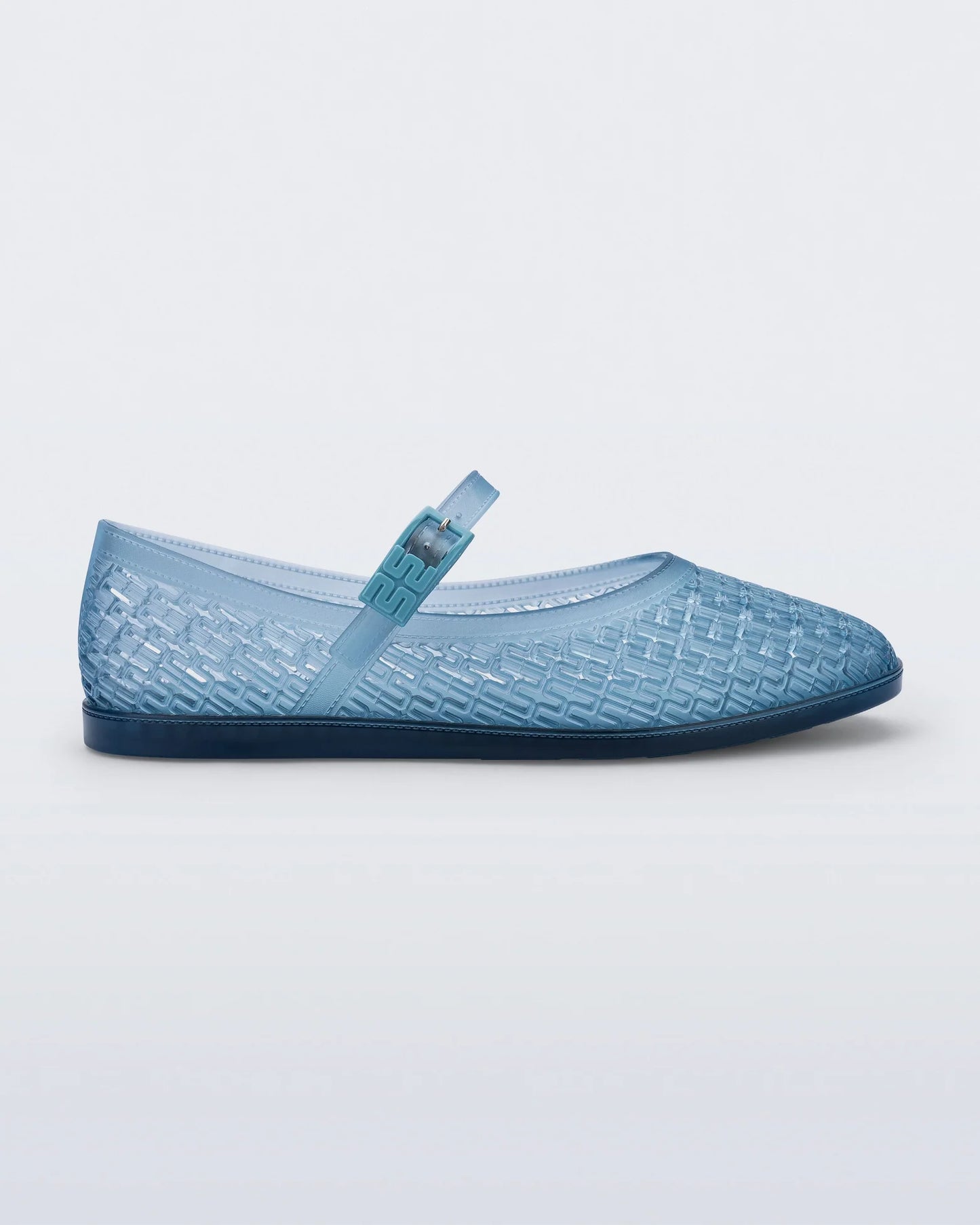 MELISSA HARPER FLATS IN TRANSPARENT BLUE
