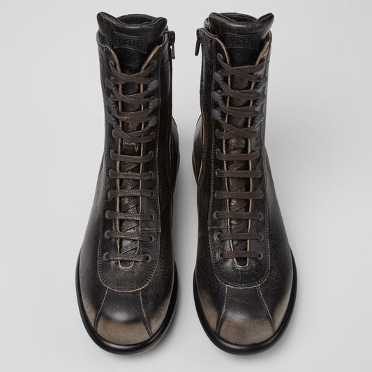 CAMPER PELOTAS HI LACE LEATHER BOOTS