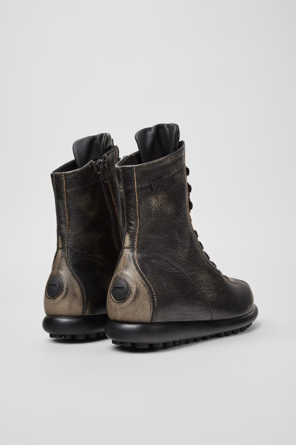 CAMPER PELOTAS HI LACE LEATHER BOOTS