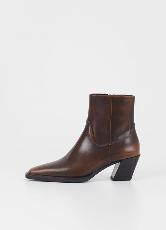 VAGABOND ALINA ZIP BOOTIE BROWN