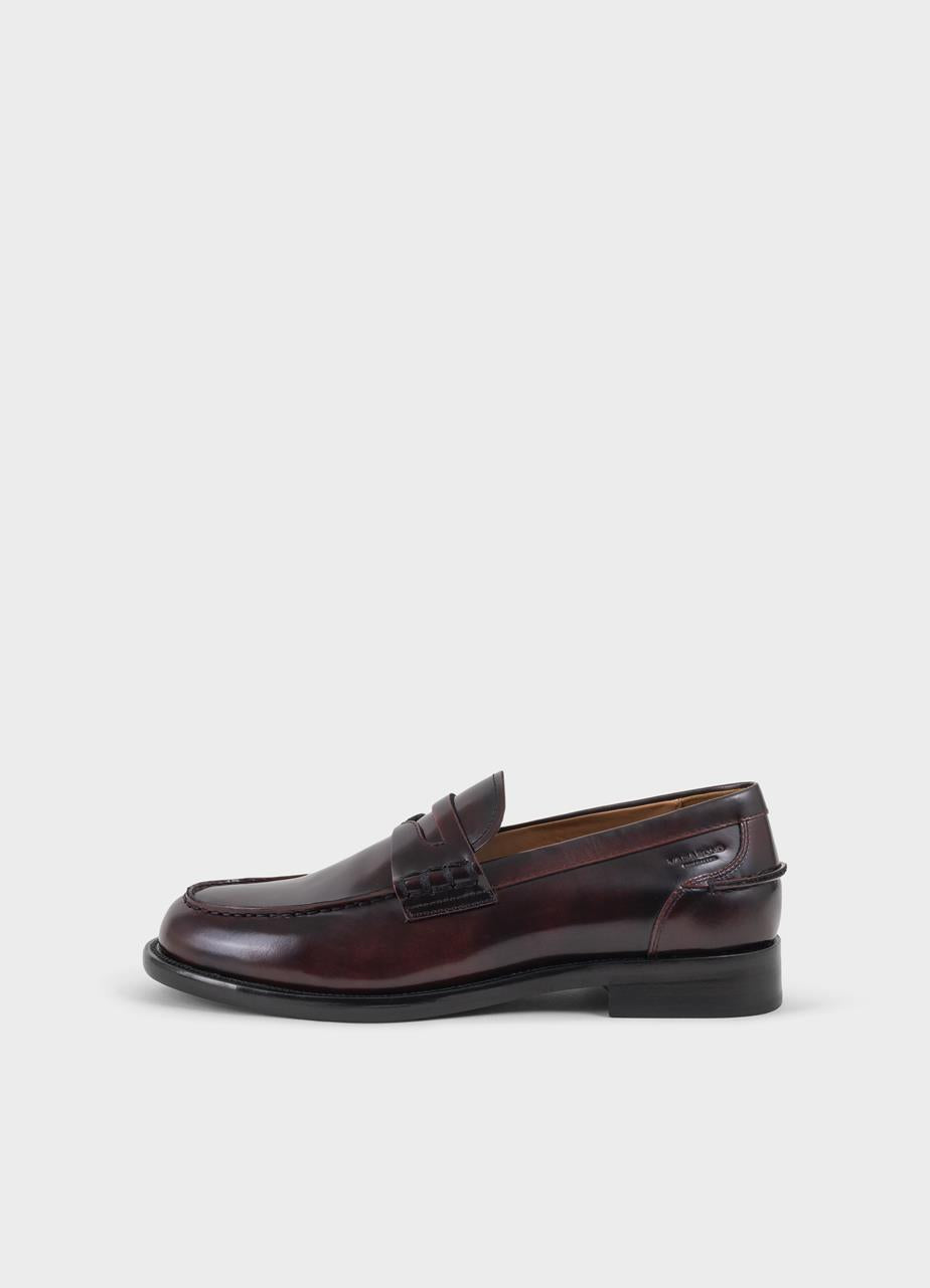 VAGABOND STEVEN LOAFER DARK RED POLISHED LEATHER - Shoe Market NYC