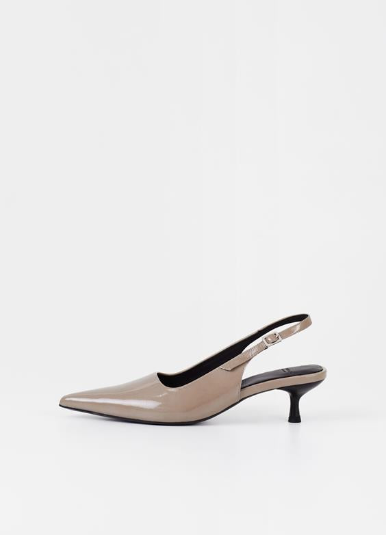 VAGABOND LYKKE SLING BACK PUMP TAUPE PATENT