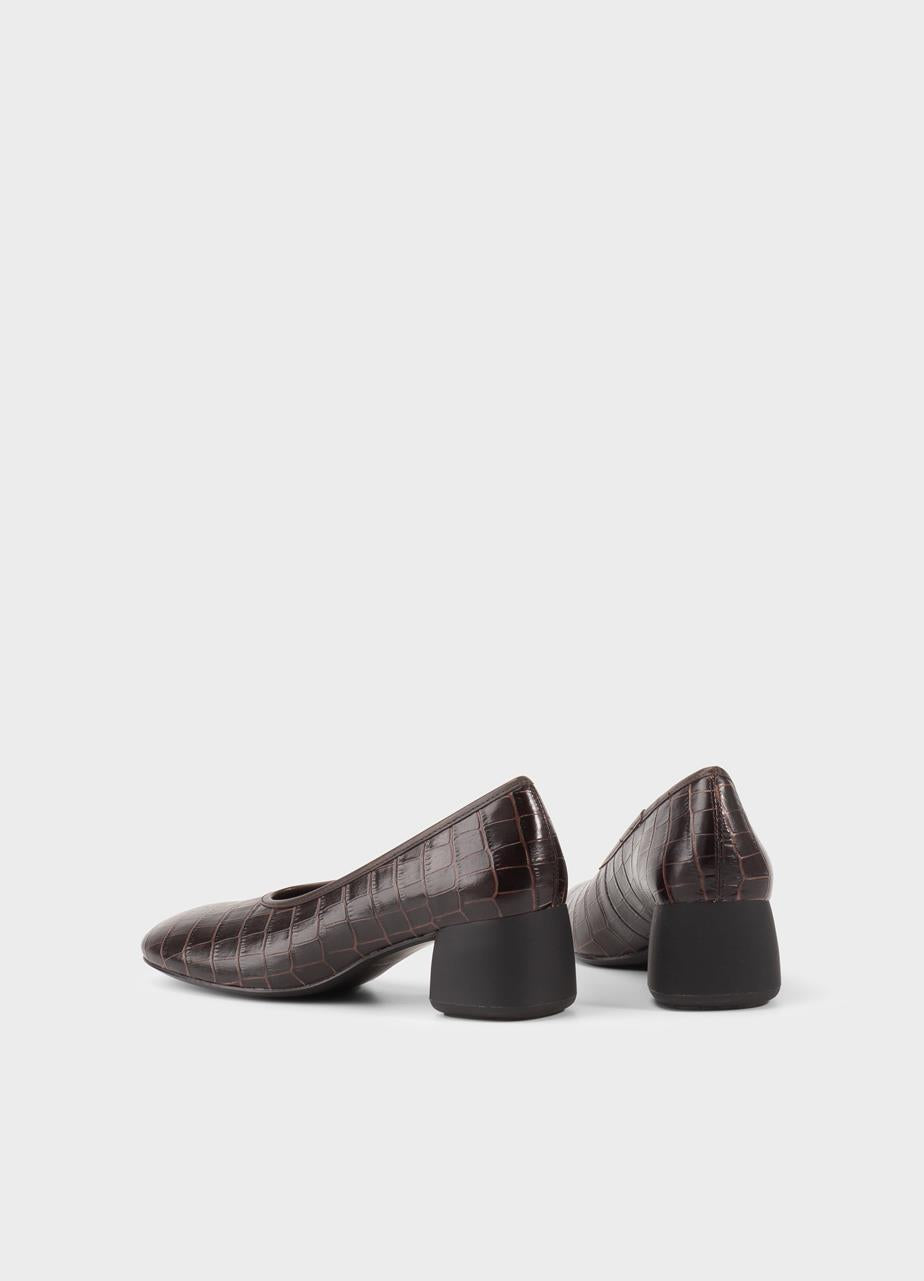 VAGABOND LIVIA PUMP-BROWN CROCO