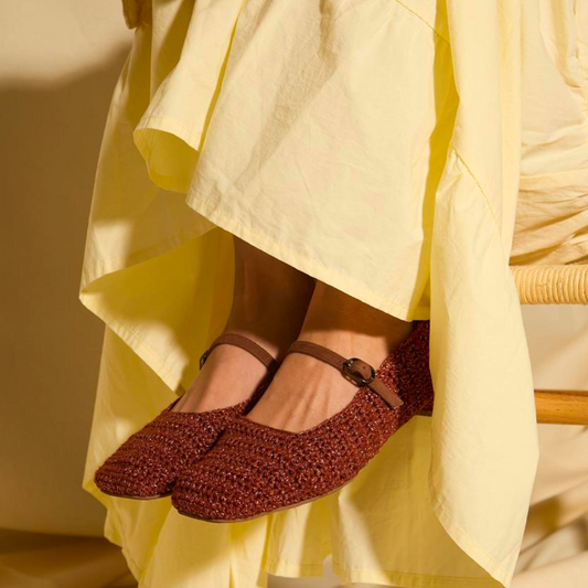 CANELLA BALLERINAS TEJIDAS WOVEN BROWN