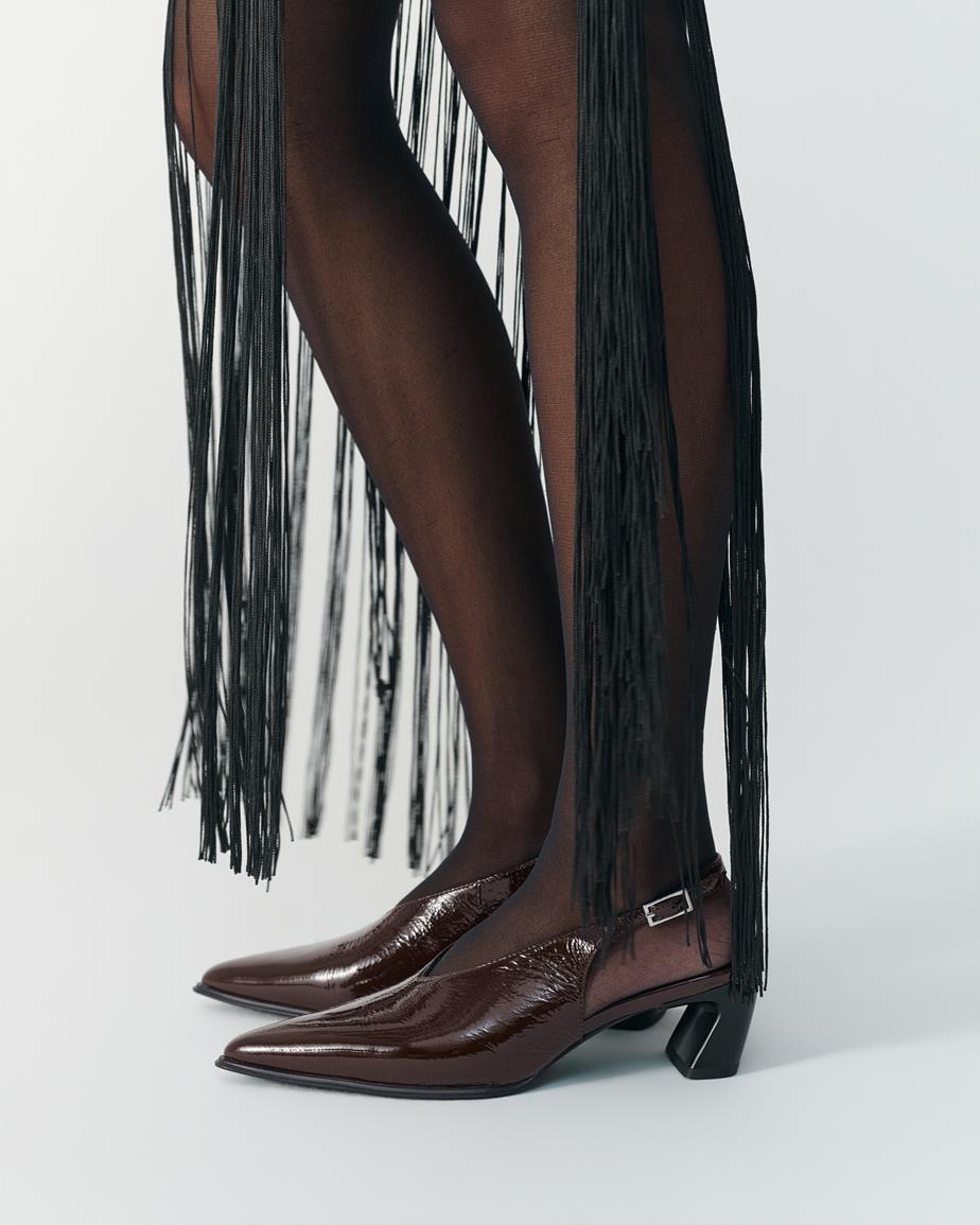 Vagabond Ilona slingback pumps in dark brown patent