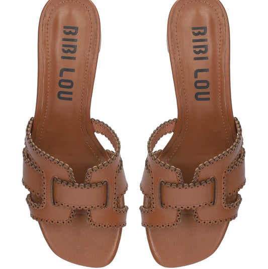 BIBI LOU HOLLY HEELED SANDALS IN CUERO - Shoe Market NYC