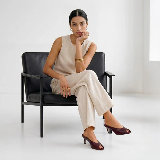 AMIE RAFA AUDREY HEEL BURGANDY