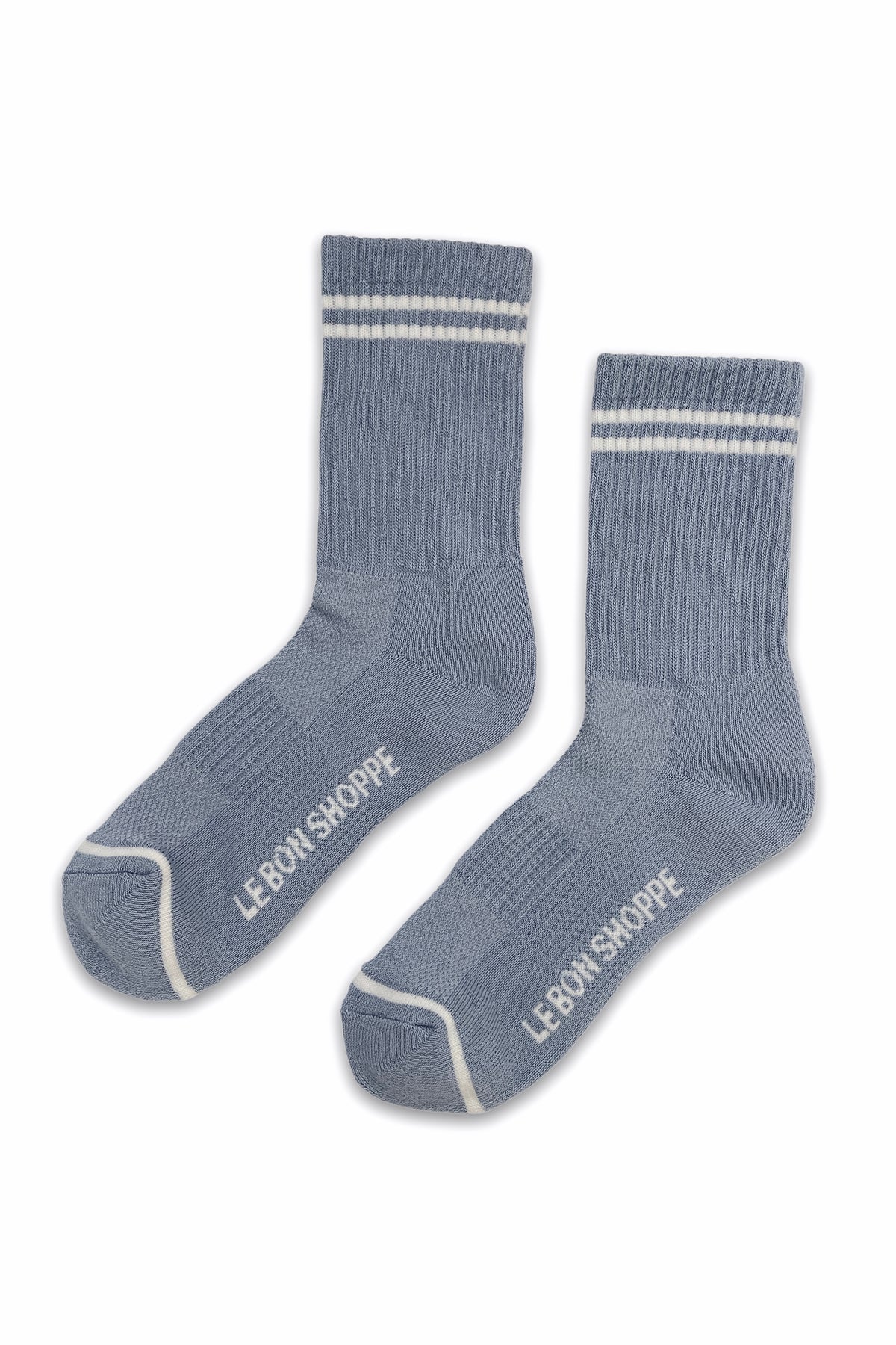 LEBON SHOPPE BOYFRIEND SOCKS BLUE GREY