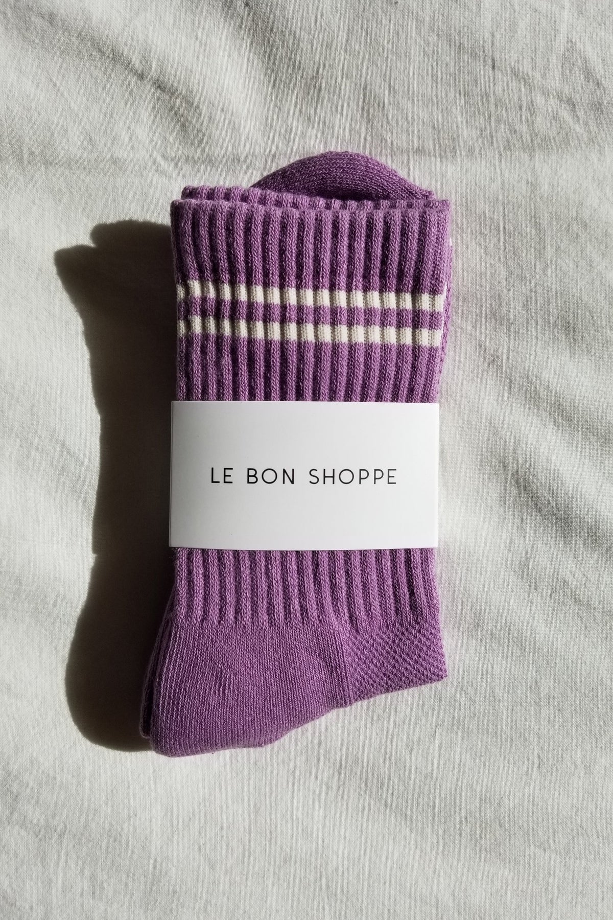 LEBON SHOPPE BOYFRIEND SOCKS GRAPE - Shoe Market NYC