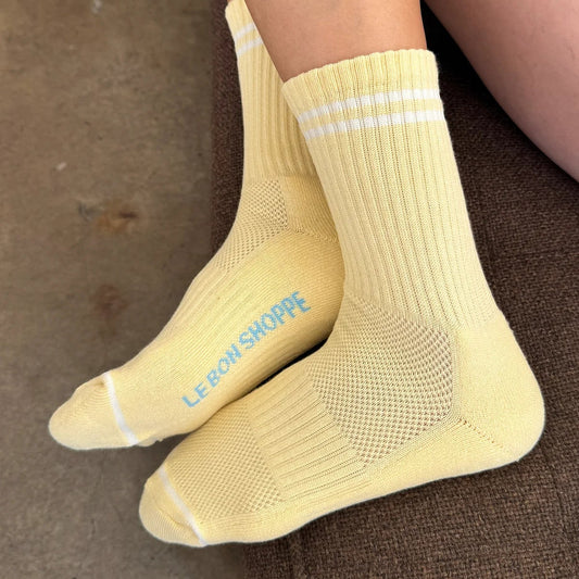 LEBON SHOPPE BOYFRIEND SOCKS LEMONADE - Shoe Market NYC