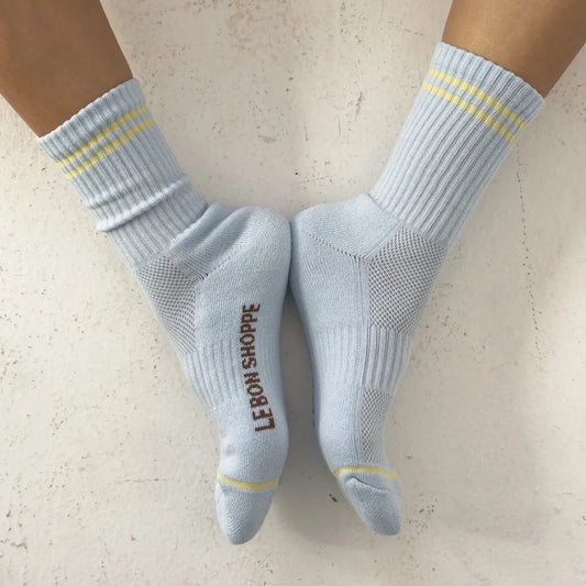 LEBON SHOPPE BOYFRIEND SOCKS PASTEL SKY - Shoe Market NYC