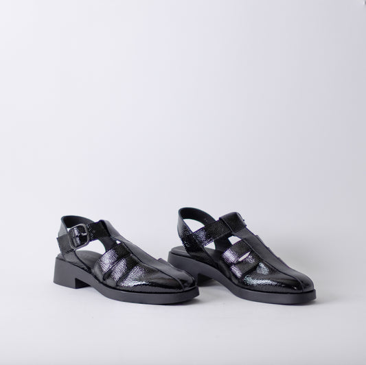 ARCHE TAILHA SANDALS - BLACK PATENT