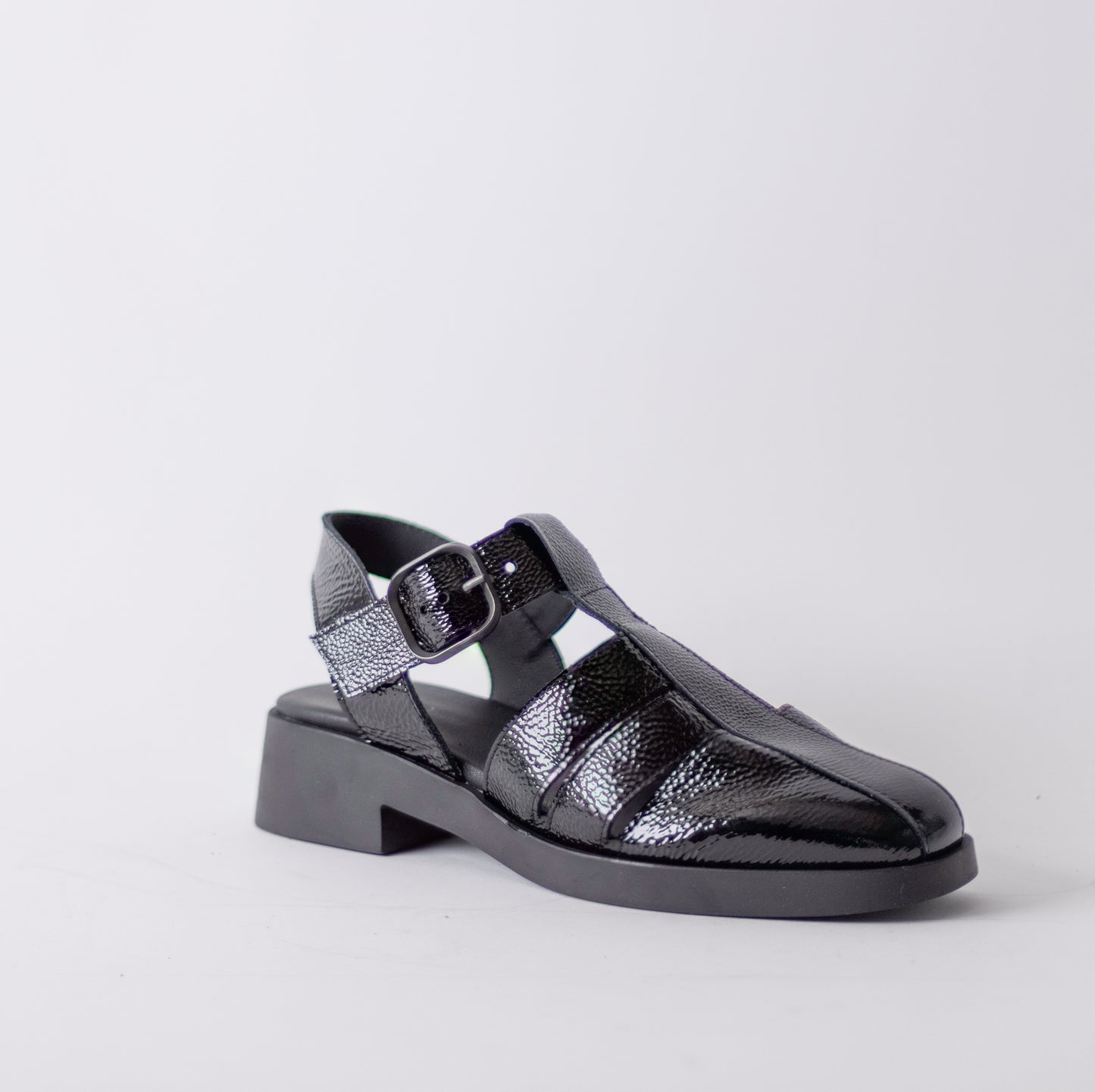 ARCHE TAILHA SANDALS - BLACK PATENT