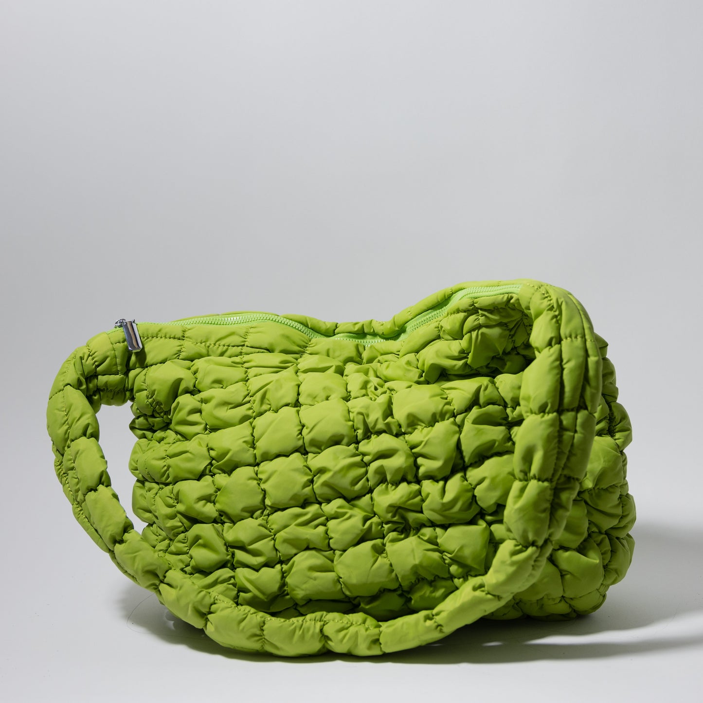 QUILTED LARGE CAPACITY HOBO GREEN
