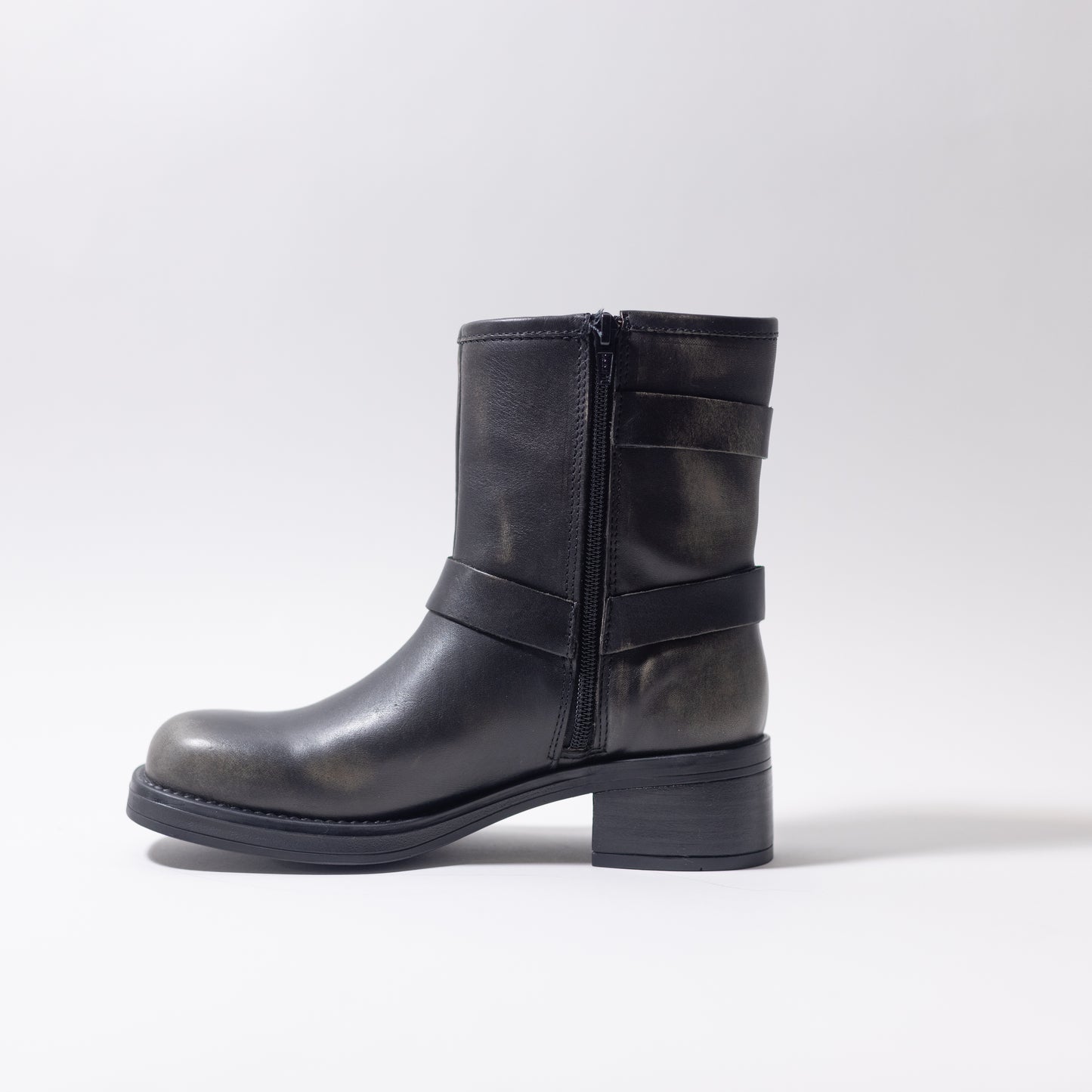 STEVE MADDEN BRIXTON BOOTIES BLK DISTRESS
