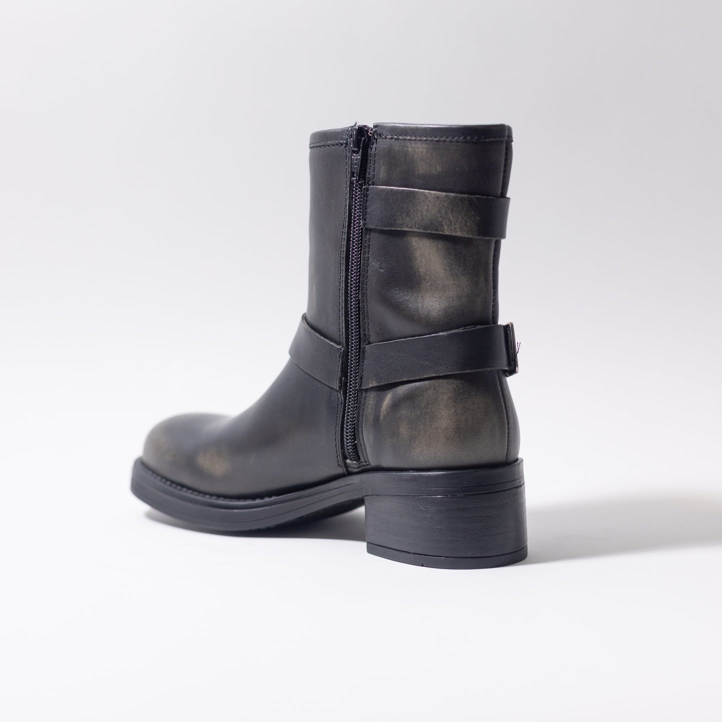 STEVE MADDEN BRIXTON BOOTIES BLK DISTRESS