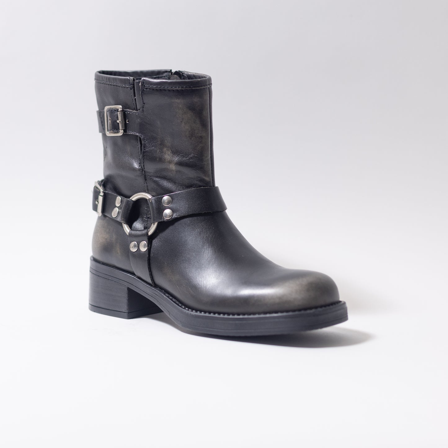 STEVE MADDEN BRIXTON BOOTIES BLK DISTRESS