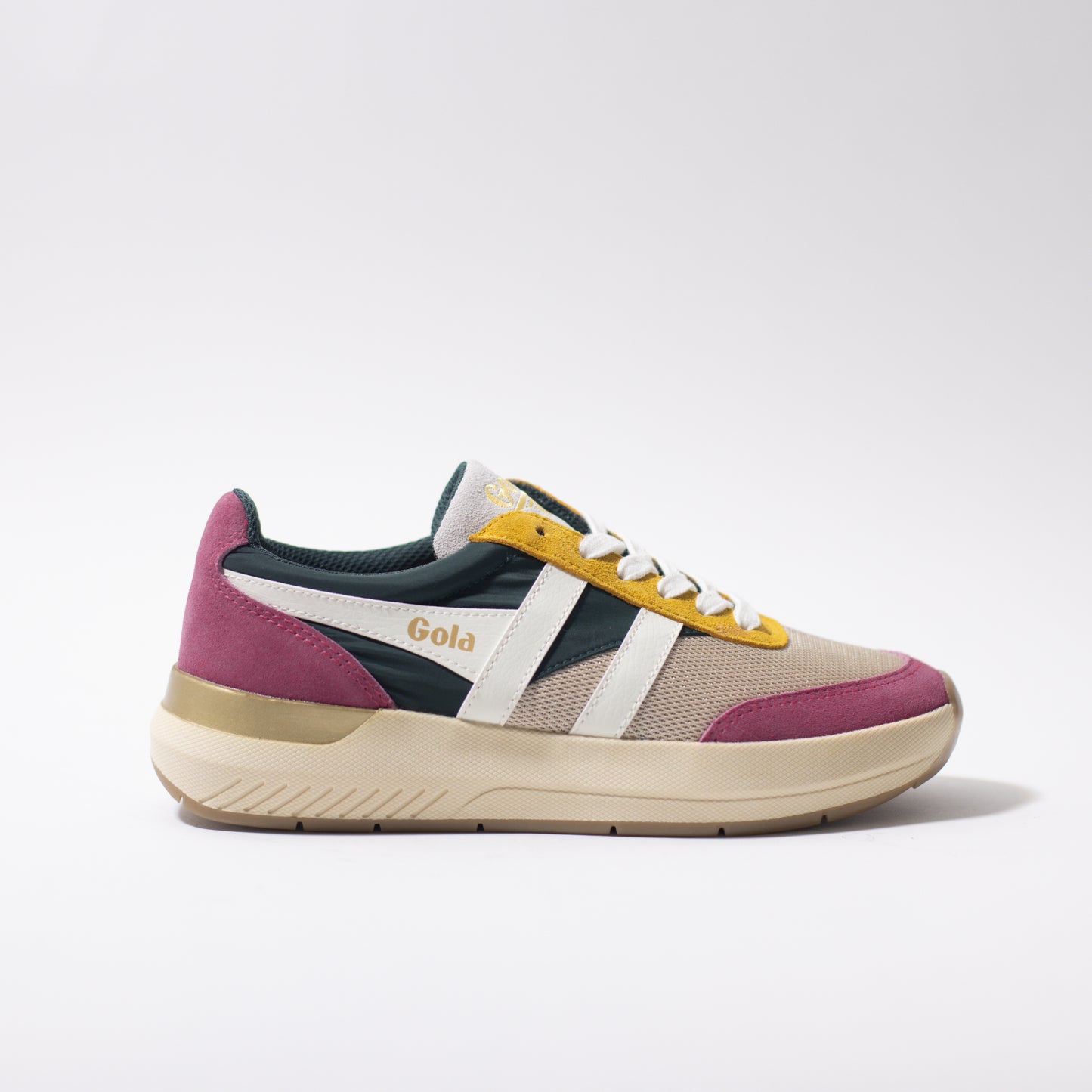 GOLA RAVEN SNEAKERS - WHEAT EVERGREEN FUCHSIA