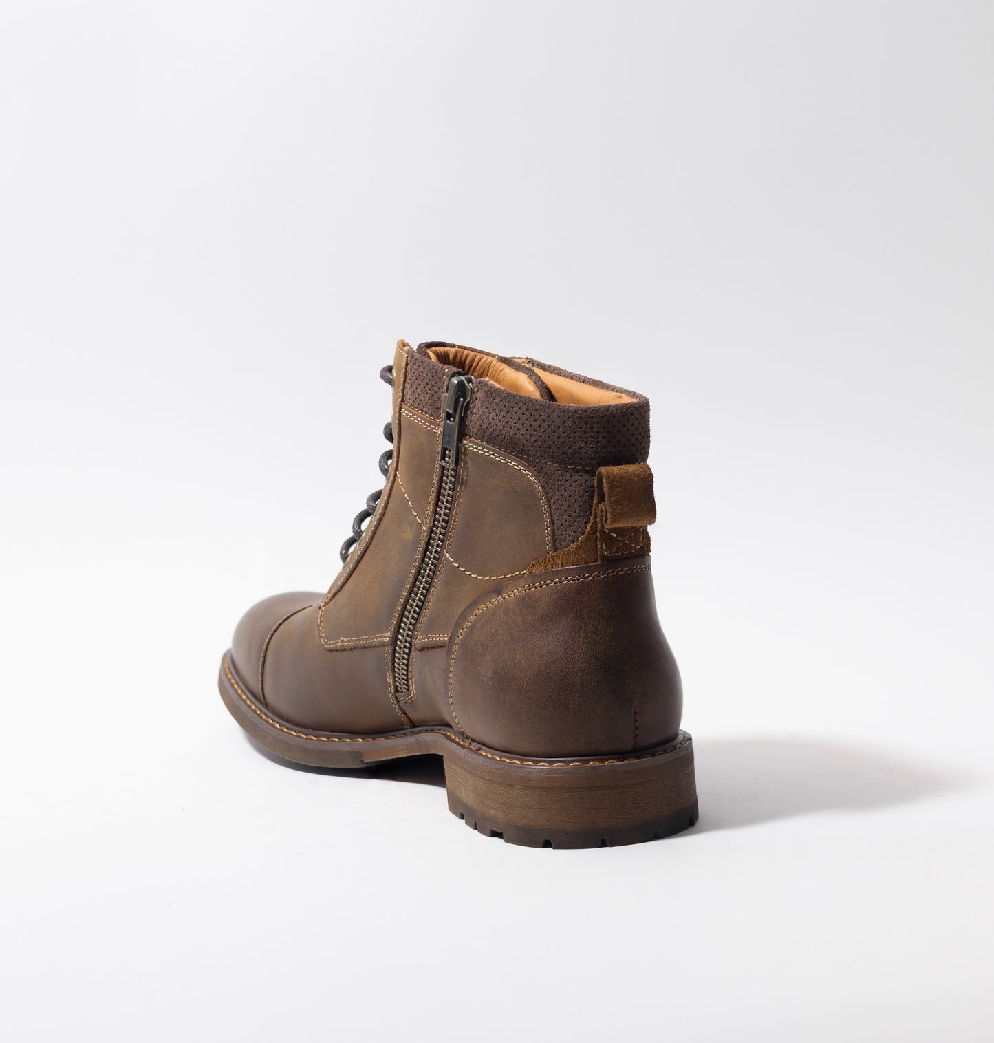 FLORSHEIM LODGE CAP TOE BOOT BROWN