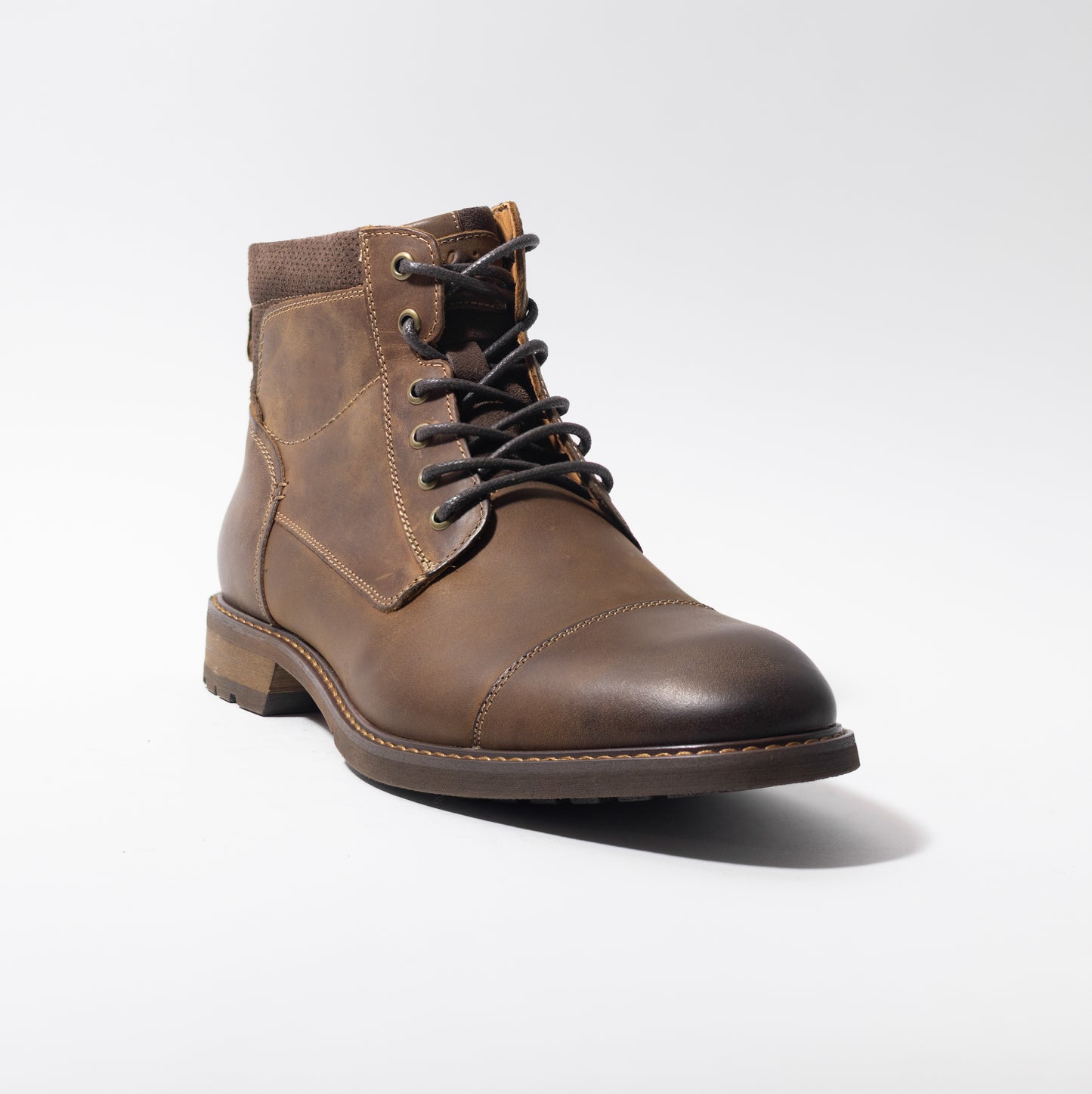 FLORSHEIM LODGE CAP TOE BOOT BROWN