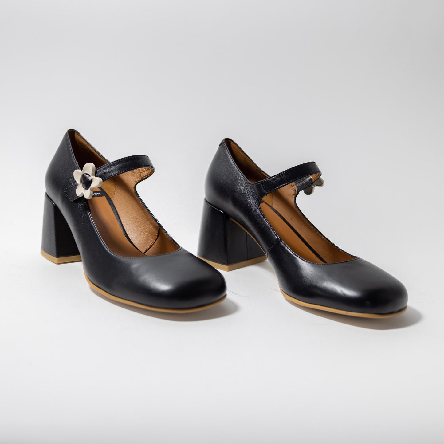 ANGEL ALACRON JETT FLOWER MJ HEELS