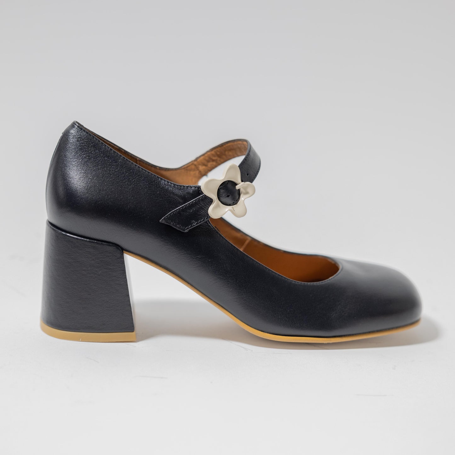 ANGEL ALACRON JETT FLOWER MJ HEELS