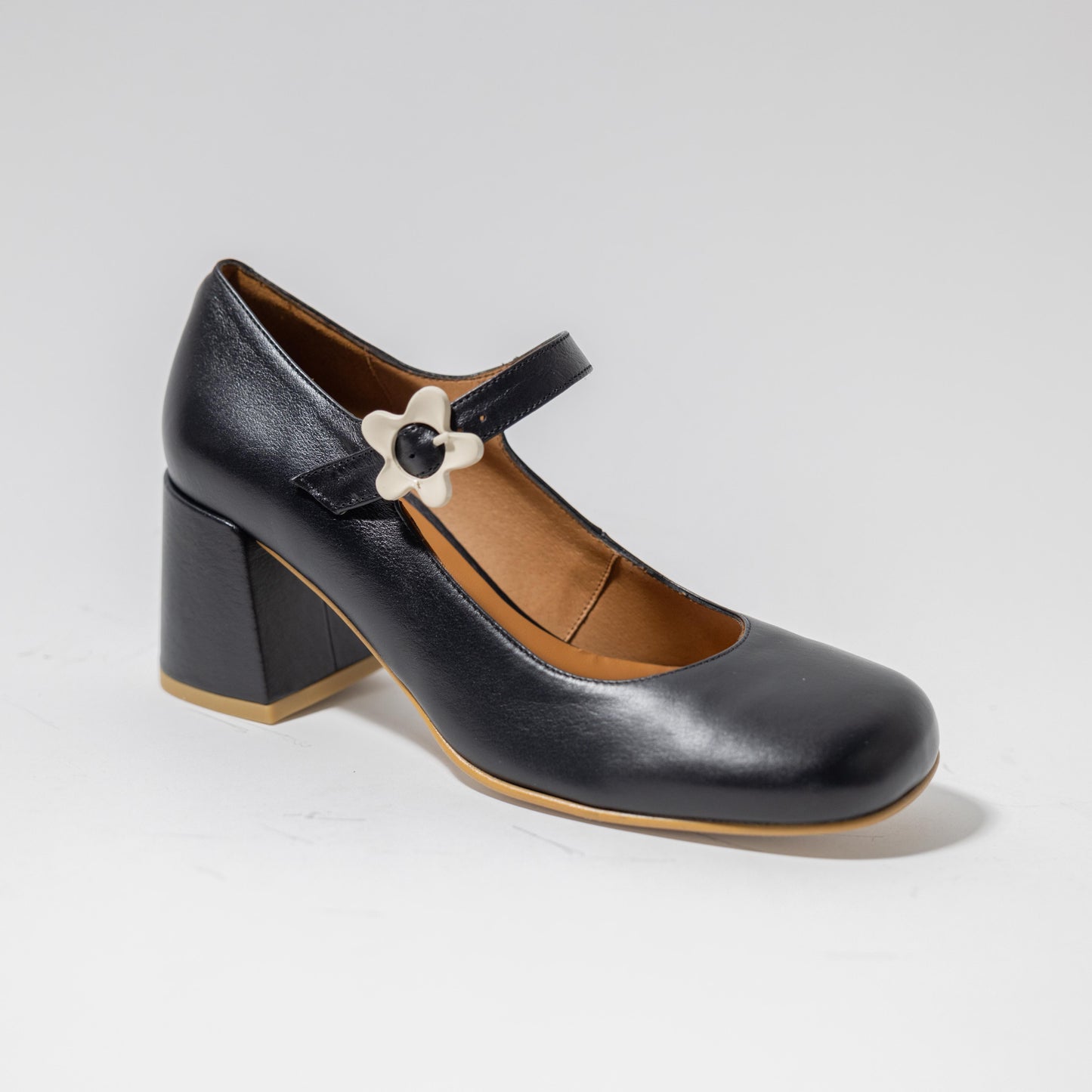 ANGEL ALACRON JETT FLOWER MJ HEELS