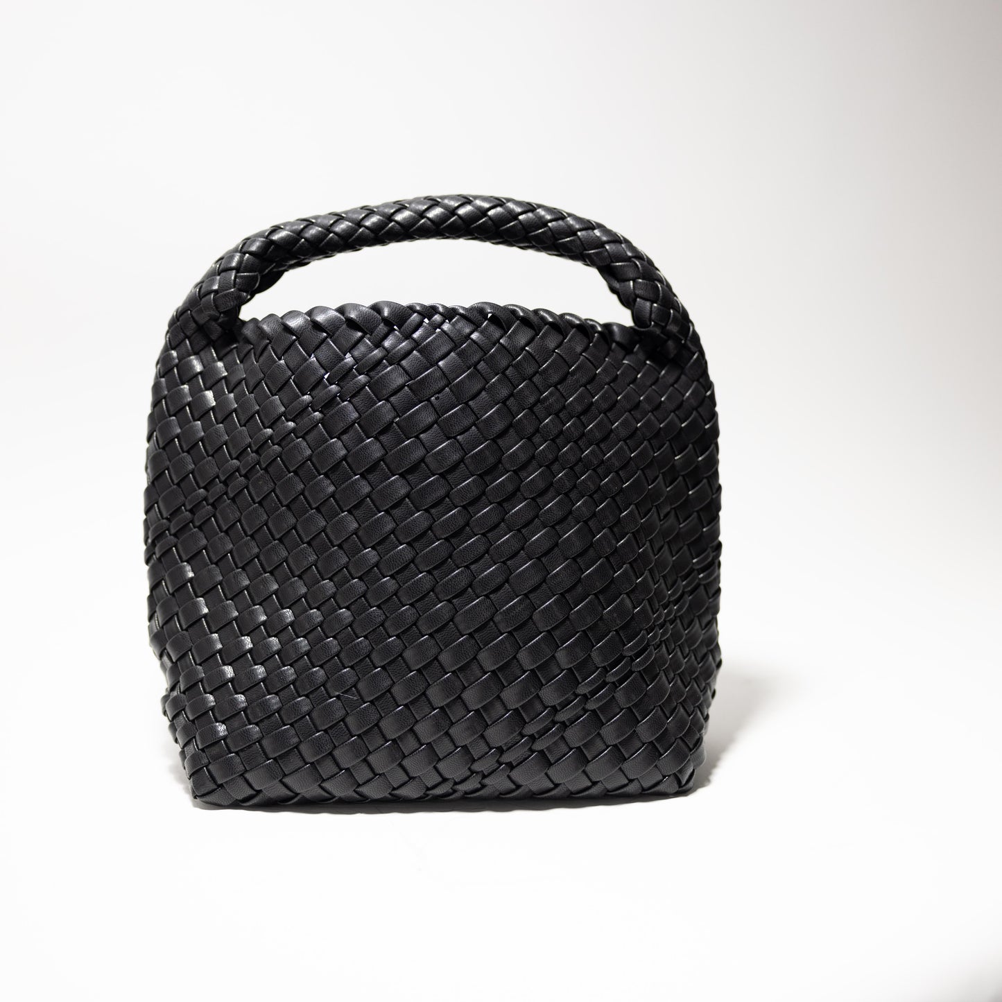 WOVEN HOBO-BLACK