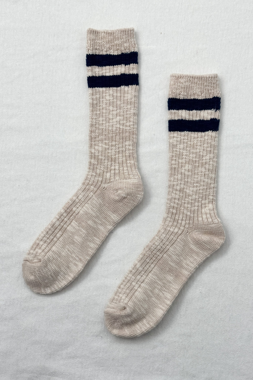 LE BON SHOPPE COTTAGE VARSITY SOCKS OATMEAL VRSTY