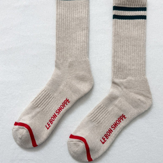 LE BON SHOPPE BOYFRIEND SOCKS OATMEAL