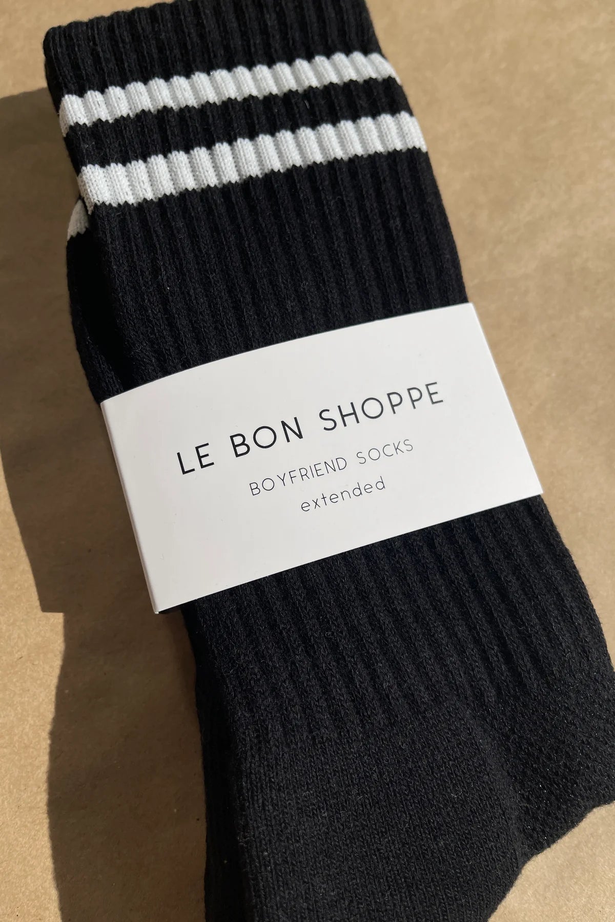 LE BON SHOPPE EXTENDED BOYFRIEND SOCKS NOIR X