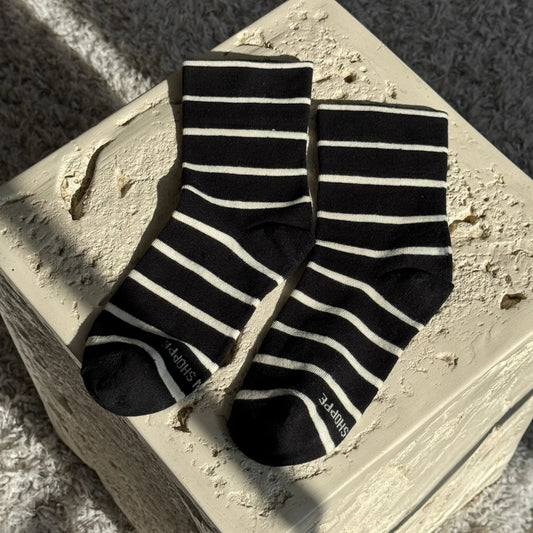 LEBON SHOPPE WALLY SOCKS BLACK - Shoe Market NYC