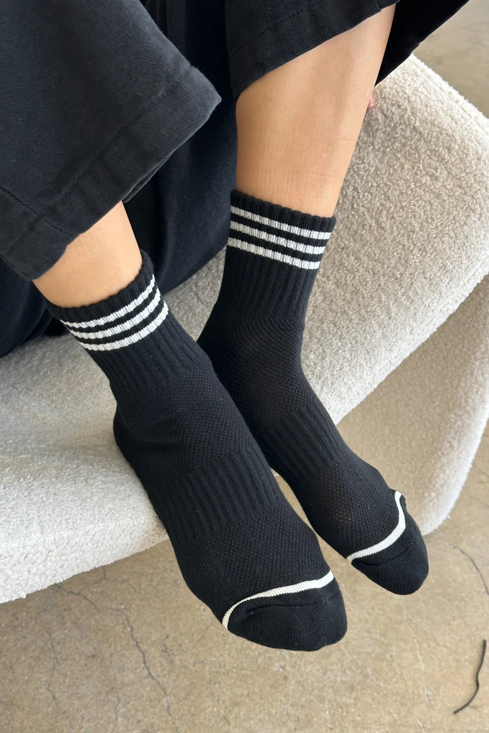 LE BON SHOPPE GIRLFRIEND SOCKS BLACK