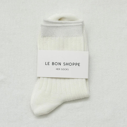 LEBON SHOPPE HER SOCKS WHITE