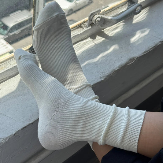 LEBON SHOPPE CRISP STEP SOCK WHITE