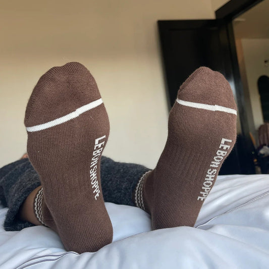 LE BON SHOPPE GIRLFRIEND SOCKS MAHOGANY