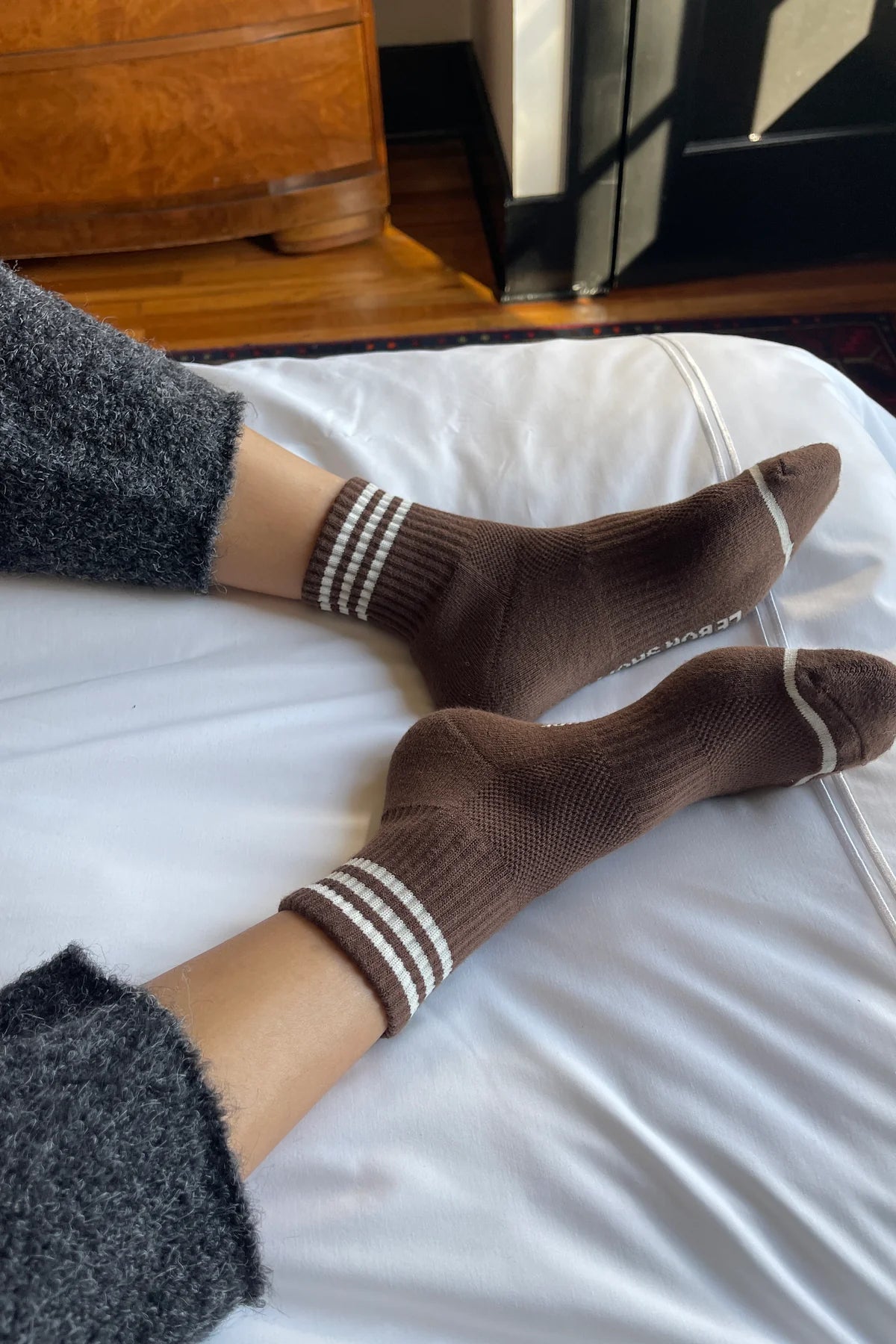 LE BON SHOPPE GIRLFRIEND SOCKS MAHOGANY