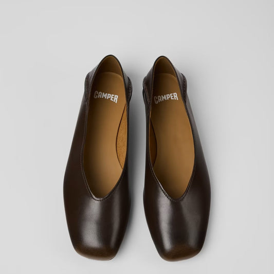 CAMPER CASI MYRA FLAT DARK BROWN - Shoe Market NYC