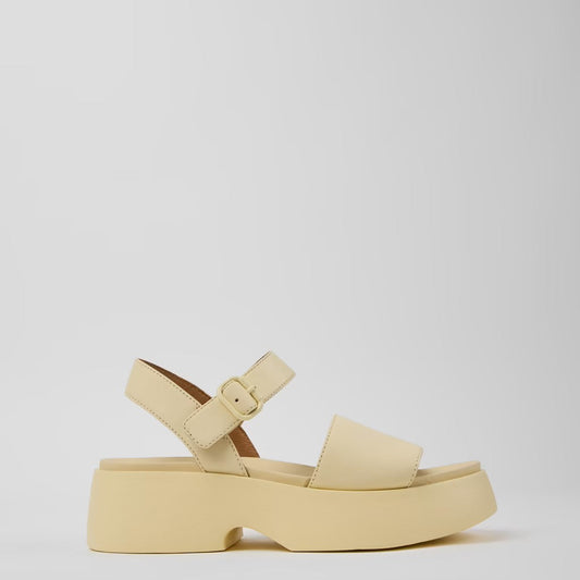 CAMPER TASHA FLATFORM SANDAL BUTTER