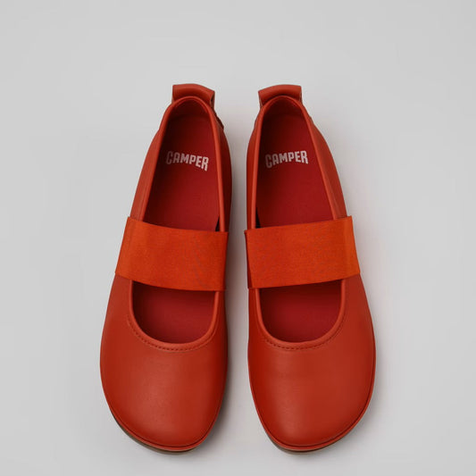 CAMPER RIGHT NINA FLAT HI VAMP ELASTIC RED - Shoe Market NYC