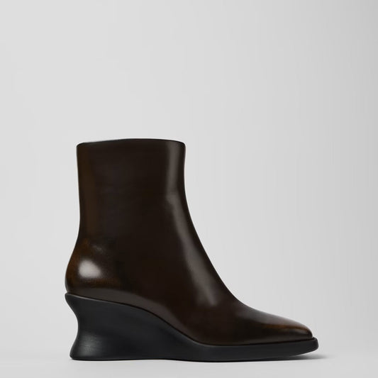 CAMPER LOUISE WEDGE BOOT BROWN