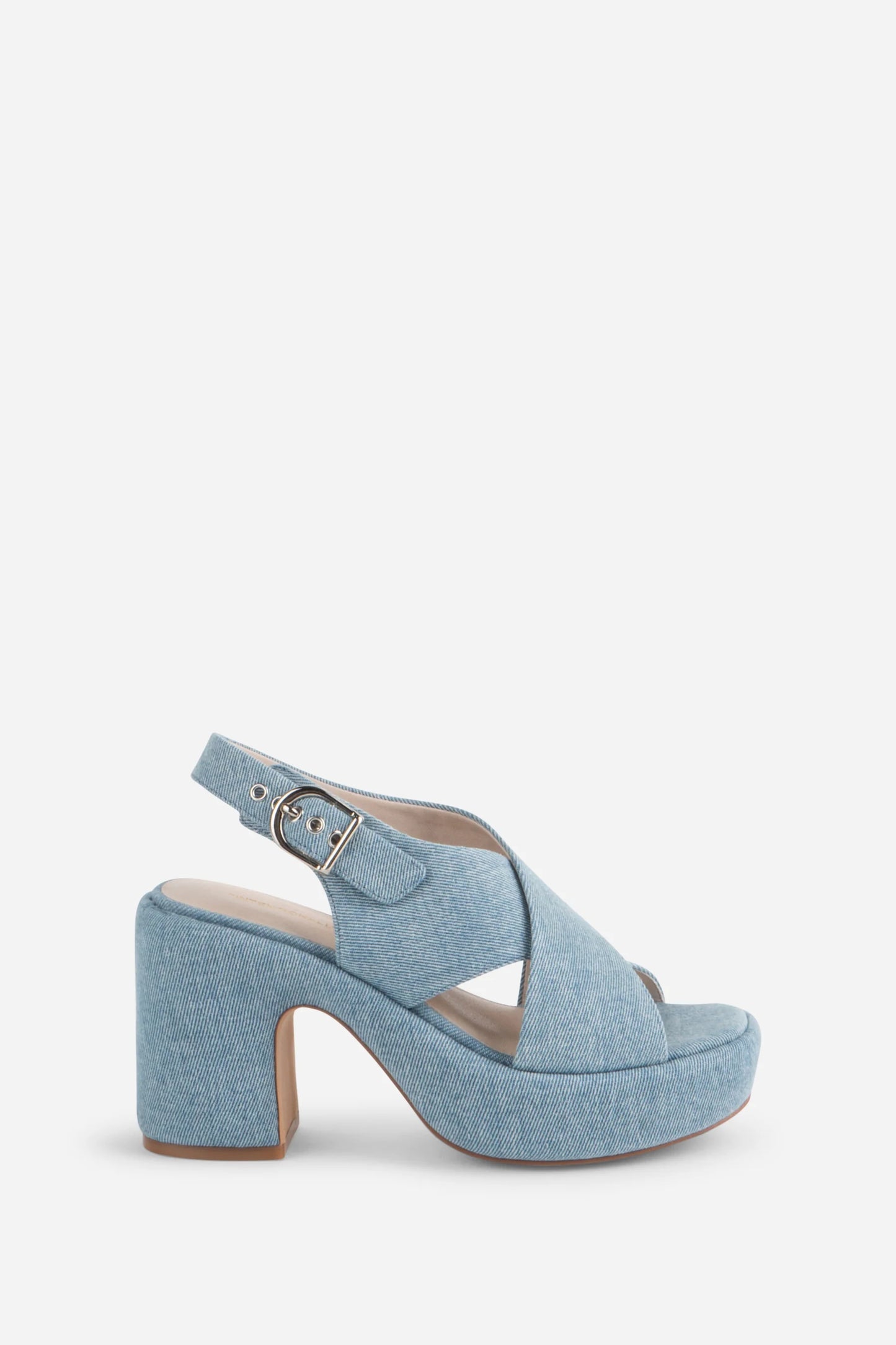 INTENTIONALLY BLANK MINDY DENIM PLATFORMS