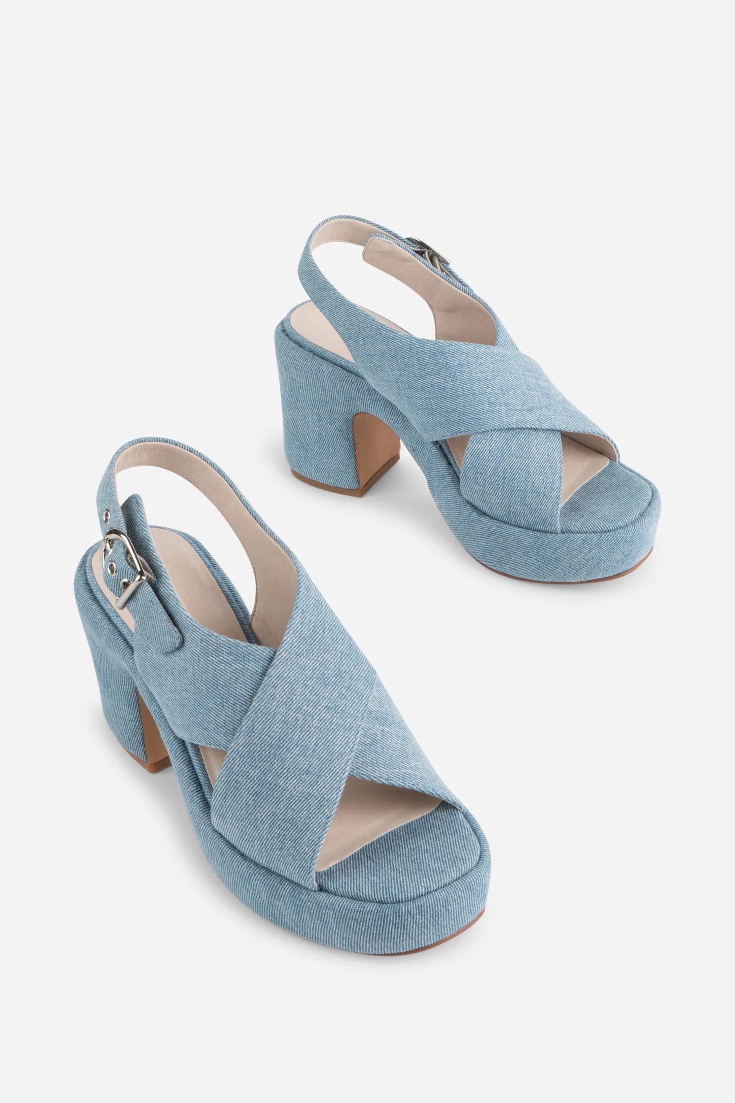 INTENTIONALLY BLANK MINDY DENIM PLATFORMS