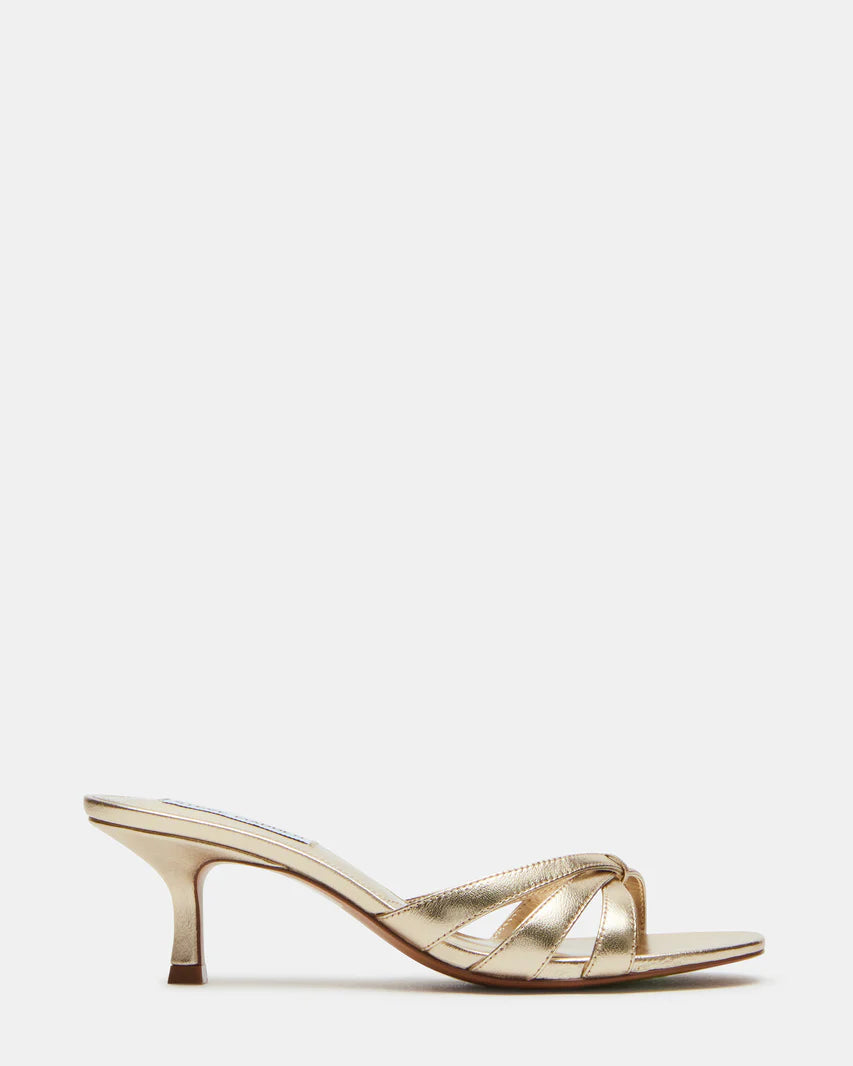 STEVE MADDEN CARY HEELS IN GOLD