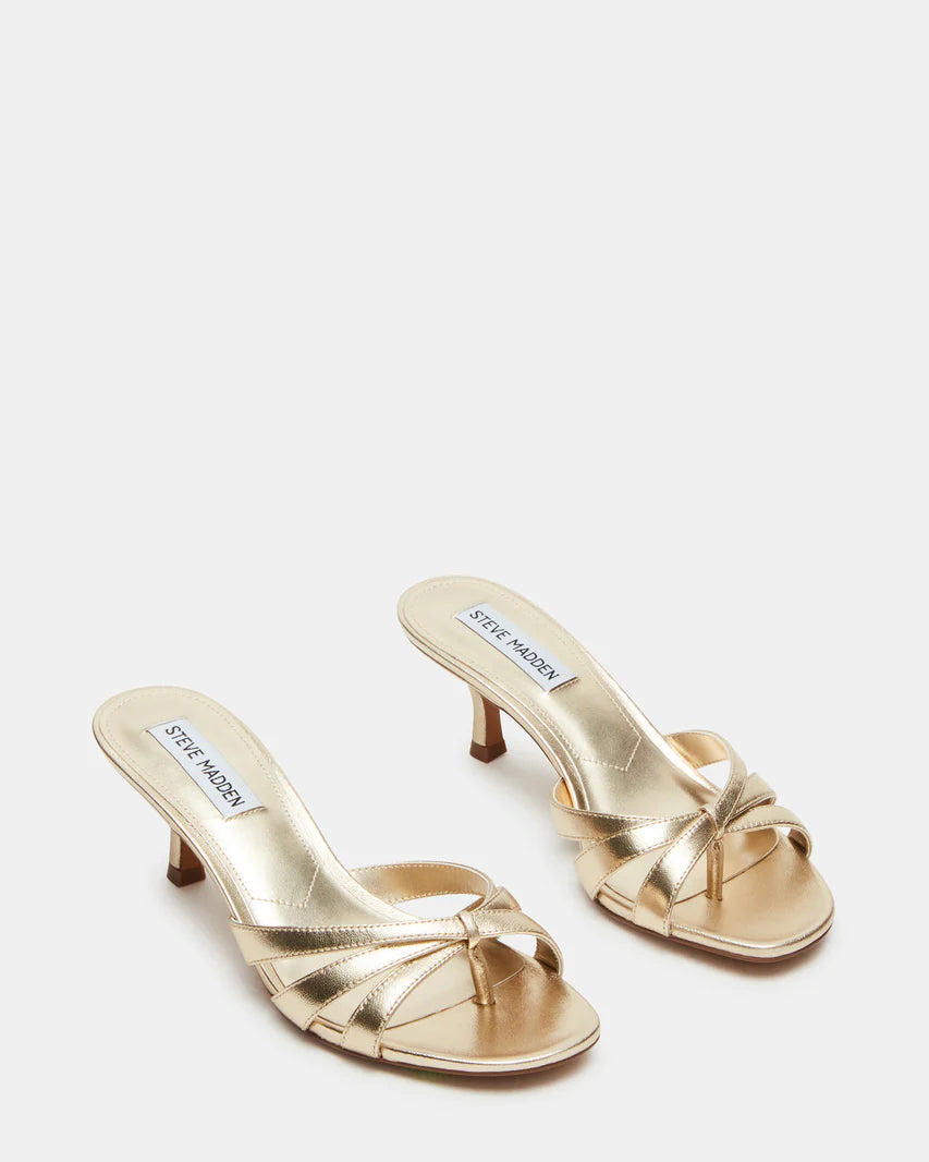 STEVE MADDEN CARY HEELS IN GOLD
